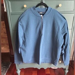 VRST Men's Blue Half-Zip Bomber sweatshirt